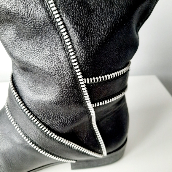 Michael Kors Leather boots with zipper design - Picture 3 of 10